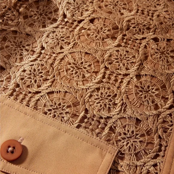 Boston Proper Lace Belted Utility Jacket - Picture 3 of 7